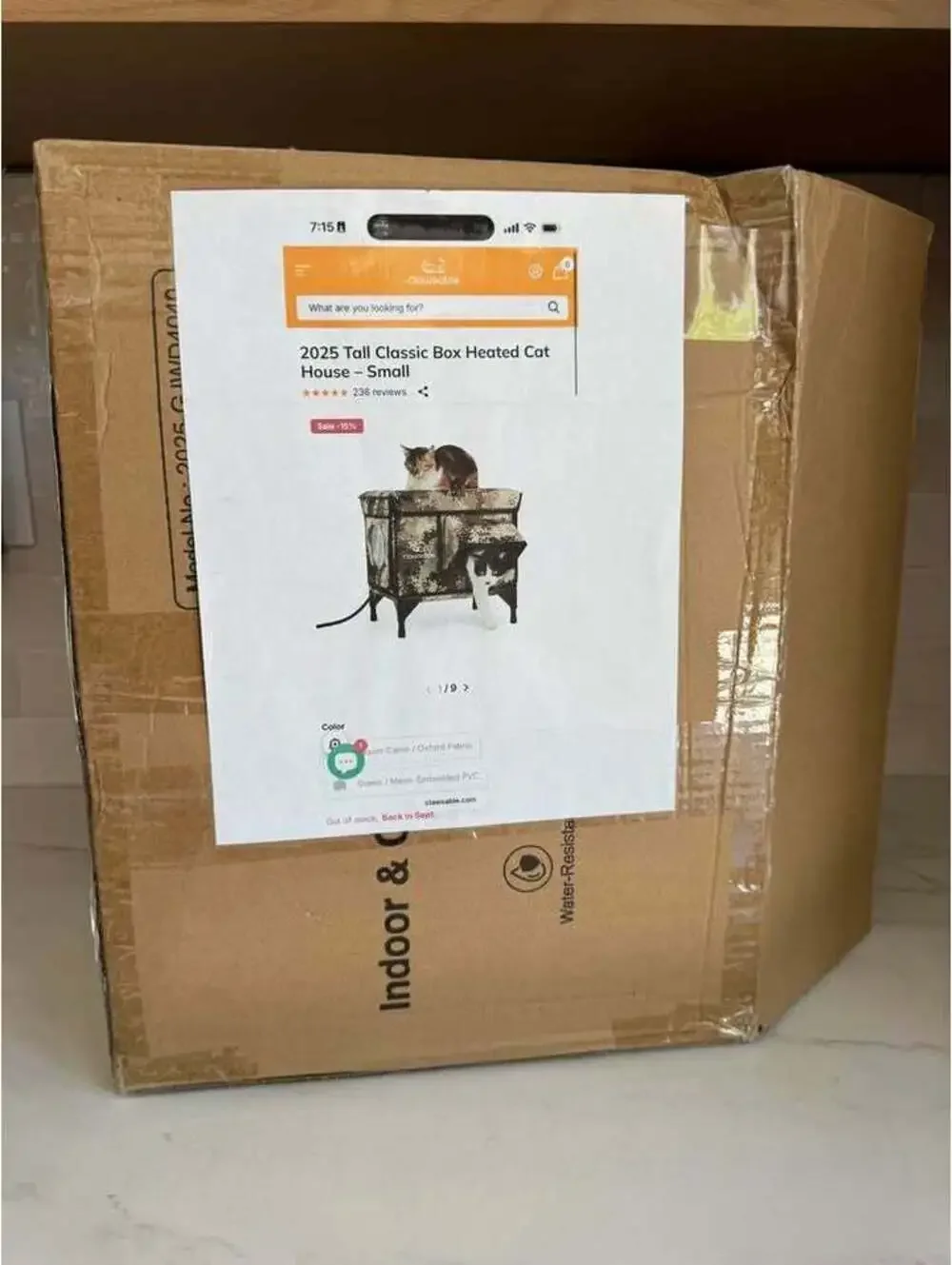 Indestructible Heated Cat House for Outside Winter 100% Waterproof